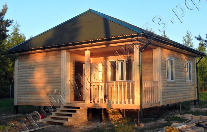 1 Брусовой дом ОД-9, 8×8, 64 м², Тульская область, Заокский район, посёлок Верхняя Искань (5)